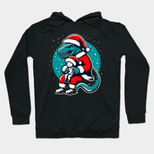 Tyrannosaurus Santa Claus Hoodie